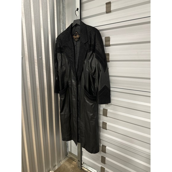 Black Trench Rare paisley coat - Picture 3 of 8